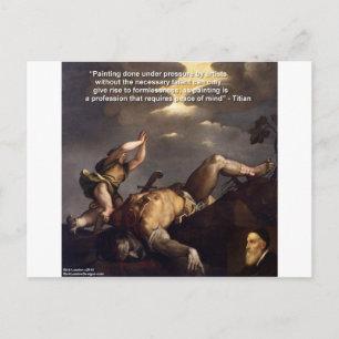 Titian Quote & David/Goliath Painting Gifts Postcard