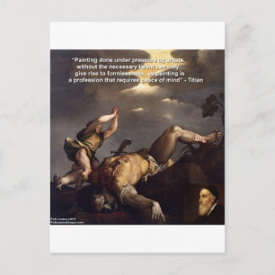 Titian Quote & David/Goliath Painting Gifts Postcard