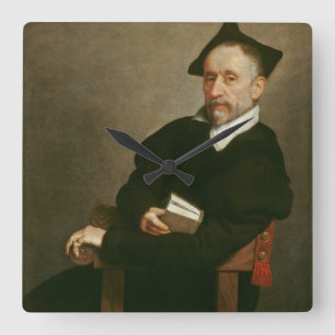 "Titian's Schoolmaster", c. 1575 Square Wall Clock