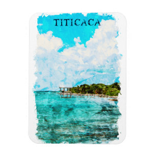 Titicaca Lake View Travel Magnet