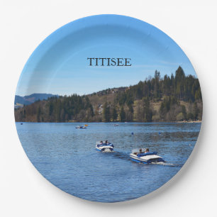 Titisee lake in the Black Forest Paper Plate