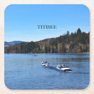 Titisee lake in the Black Forest      Square Paper Coaster