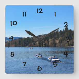 Titisee lake in the Black Forest Square Wall Clock