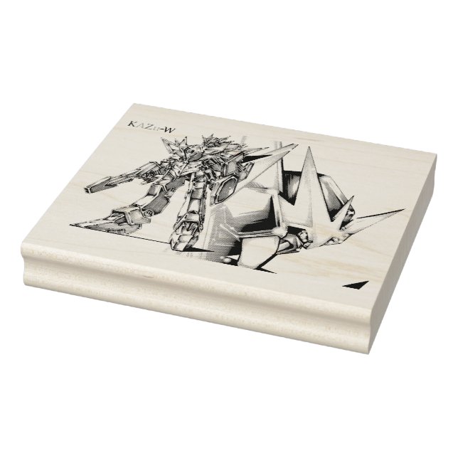 Title 00008 "Red Hero Armored Giant" Rubber Stamp (Stamp)