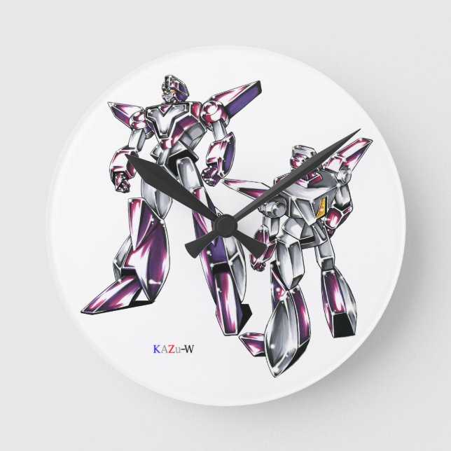 Title 00012 "Hero Robot Basic Body" Round Clock (Front)