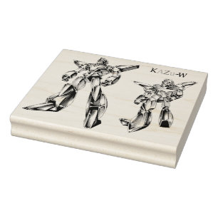 Title 00012 "Hero Robot Basic Body" Rubber Stamp