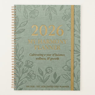 Title: 2026 My Harmony Daily Planner Sage Floral