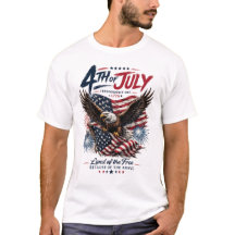 Title: 4th of July Bald Eagle Patriotic T-Shirt