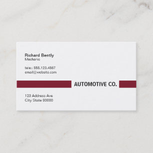 Title Bar (Burgundy) Business Card