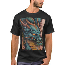 Title: Bold Dragon Graphic Men's Black T-Shirt  De
