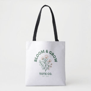 Title Botanical Floral Minimalist Garden Nature Tote Bag