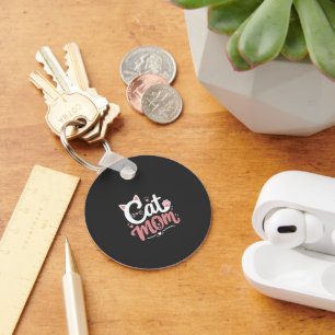 Title: Cat Mum Keychain – Cute Cat Lover Key Ring