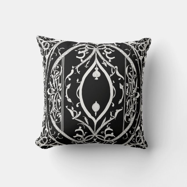 **Title:** Classic Black and White Pillow 