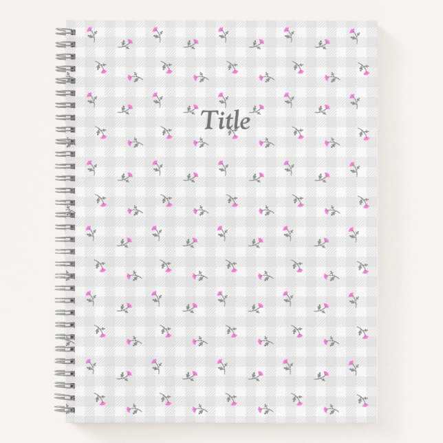 Title Custom Field & Check (Gray) Notebook (Front)