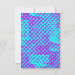 Title: Customisable Neon Halftone Grunge Blank Inv Invitation