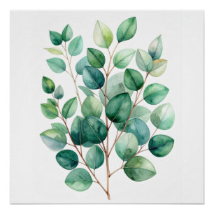 Title Elegant Botanical Leaves Poster