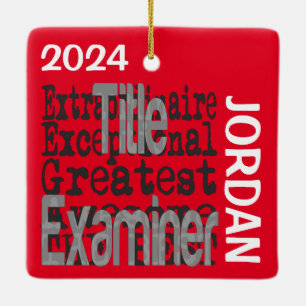 Title Examiner Extraordinaire CUSTOM Ceramic Ornament
