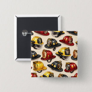Title firefighter helmet pattern fire station depa 15 cm square badge