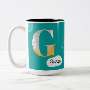 Title: George, Make Things Happen Two-Tone Coffee Mug