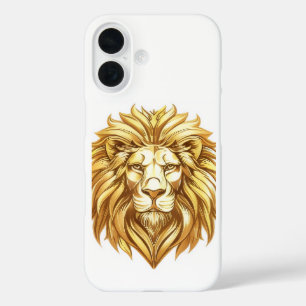 Title: Golden Lion Head Art iPhone Case