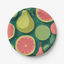 Title: Guava Elegance: Modern Minimalist Paper Pla