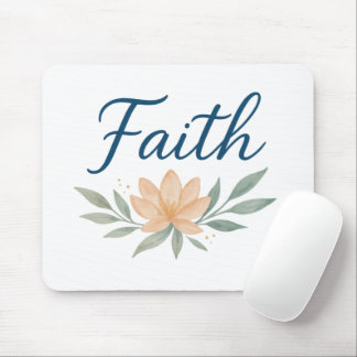 Title: Hold Faith Close — Light Always Returns Mouse Pad