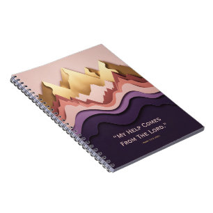 Title: Layered Mountain Sunrise Faith Journal - Pu