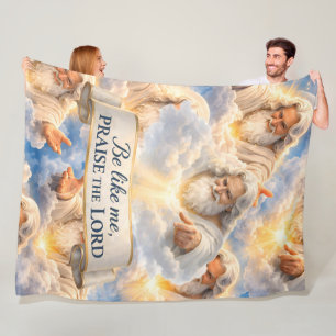 Title me praise the Lord premium fleece blanket in