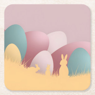 Title: Minimalist Square Paper Coaster