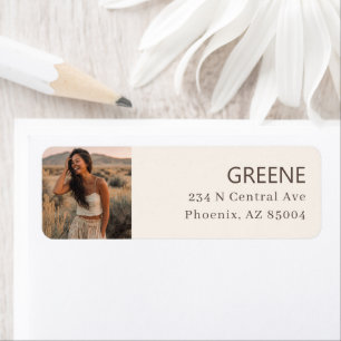 Title: Modern Boho Photo Graduation Return Address Label