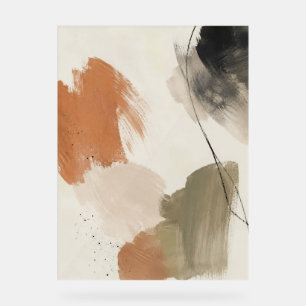 Title: Neutral Brushstroke Abstract Acrylic Sign