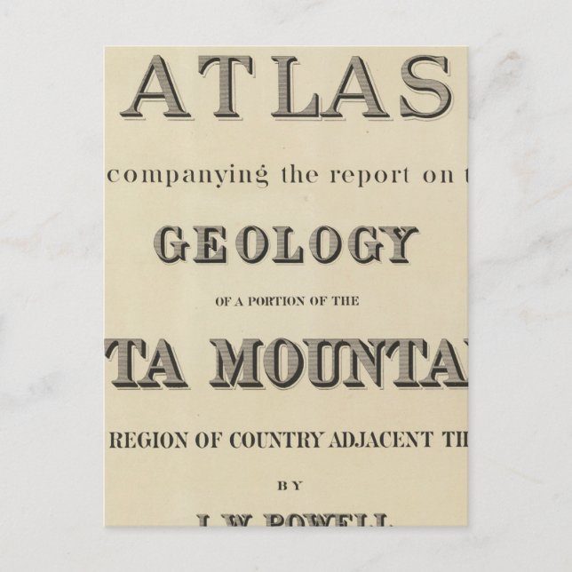 Title Page Atlas accompanying the report Postcard (Front)
