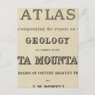 Title Page Atlas accompanying the report Postcard