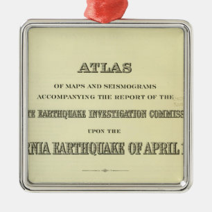 Title Page Atlas California earthquake Metal Ornament