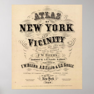 Title Page Atlas of New York, vicinity Poster