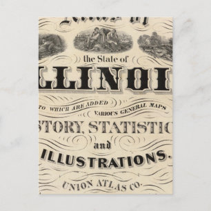 Title Page Atlas of the State of Illinois Postcard
