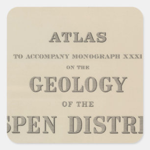 Title Page Atlas to the Geology Square Sticker