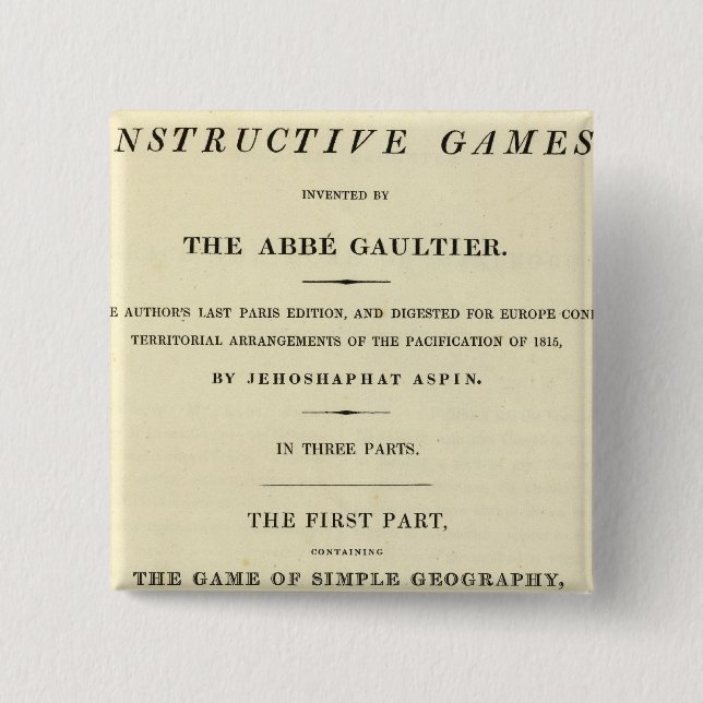 Title Page Complete course of geography 15 Cm Square Badge (Front)