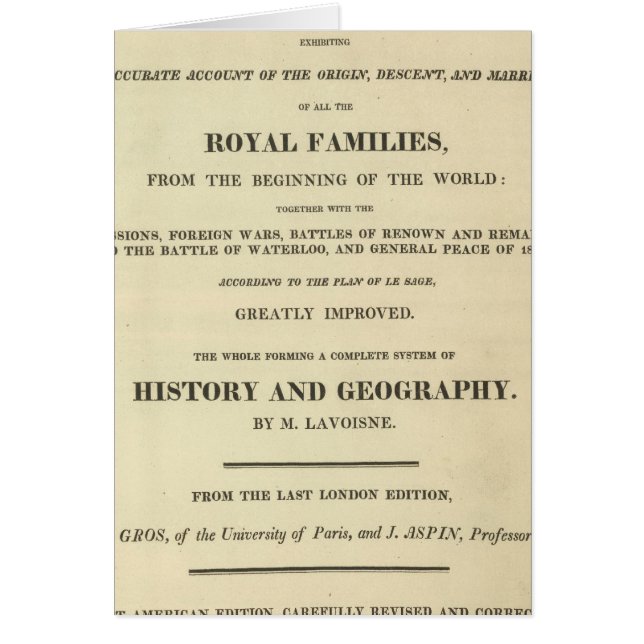 Title Page Complete Genealogical, Historical (Front)