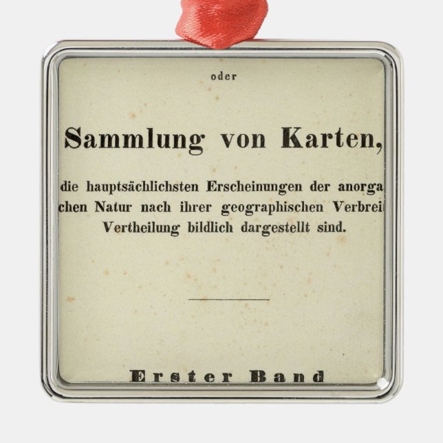 Title Page Dr Heinrich Berghaus Metal Ornament (Front)