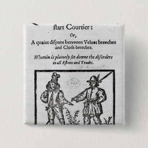 Title page for 'A Quip for an Upstart Courtier' 15 Cm Square Badge