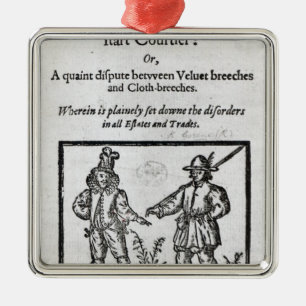Title page for 'A Quip for an Upstart Courtier' Metal Ornament