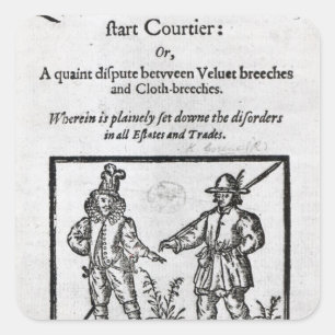 Title page for 'A Quip for an Upstart Courtier' Square Sticker