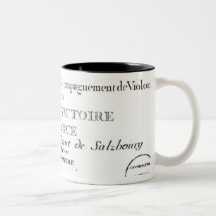 Title Page for 'Sonates pour le clavecin' Two-Tone Coffee Mug