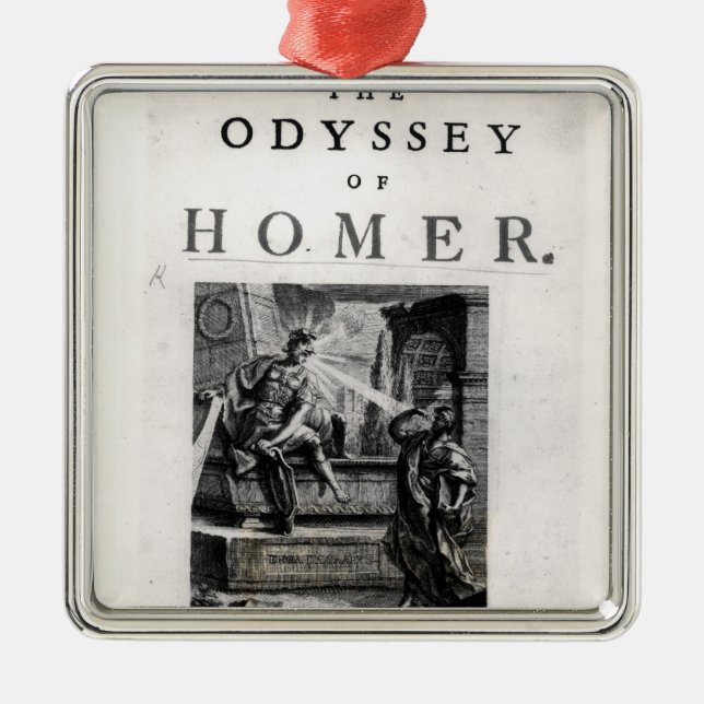 Title page for 'The Odyssey' by Homer Metal Ornament (Front)
