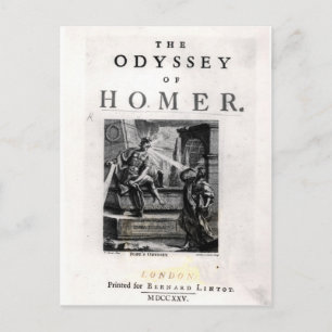 Title page for 'The Odyssey' by Homer Postcard