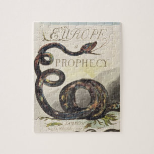Title Page from 'Europe. A Prophecy', 1794 (relief Jigsaw Puzzle