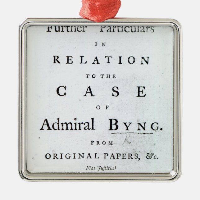 Title page from 'Some Further Particulars Metal Ornament (Front)