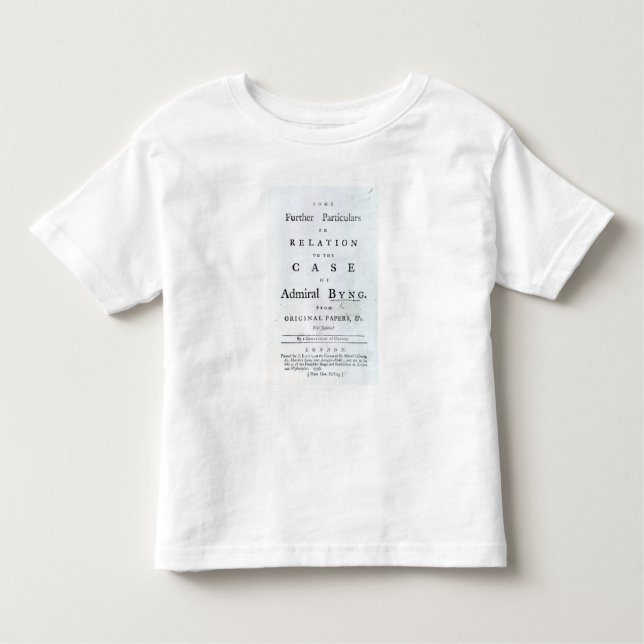 Title page from 'Some Further Particulars Toddler T-Shirt (Front)