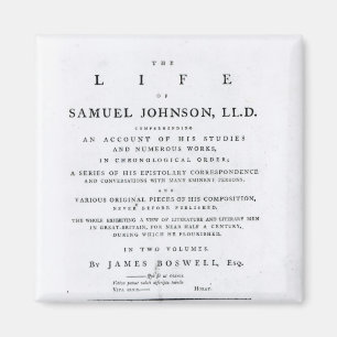 Title page, from 'The Life of Samuel Johnson' Magnet